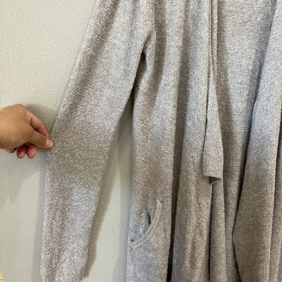 Barefoot Dreams Cozy Chic Lite Island Wrap Cardigan Gray - Picture 3 of 7